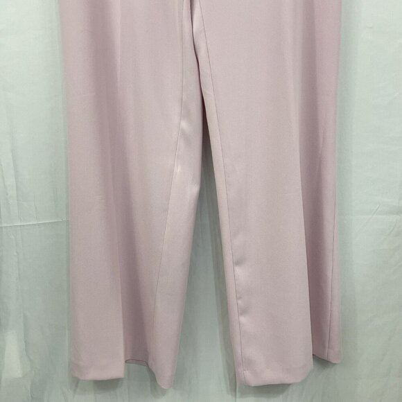 Zara Women's Full Length Flared Pants Size XL Pink High Rise Trousers - Picture 3 of 13